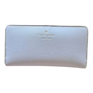Kate Spade Light Blue Saffiano Zip Wallet | Pen Mark | As Is